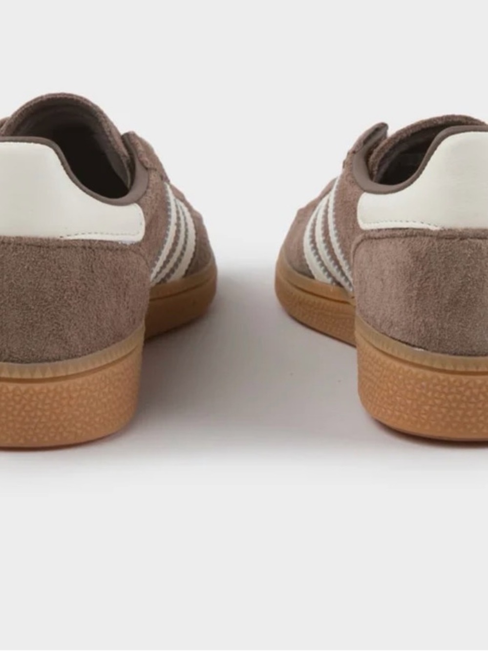 adidas handball Spezial Suede Sneaker in Brown and White with Gum Sole - Picture 3 of 5